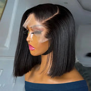 230% Density Lace Front Straight Bob Wig 4x4 Closure Bob Wig Human Hair Wig Pre Plucked Frontal Wig
