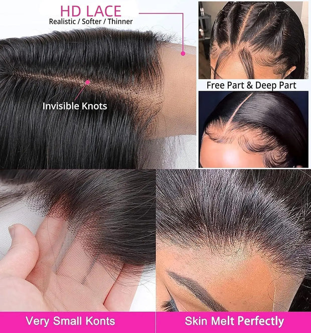 13X4 Lace Front Wig Pre Plucked Human Hair Wigs For Women Wigs Short Straight Bob Wigs Remy Brazilian Human Hair Wigs Sale 200%