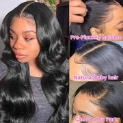 13x6 HD Lace Wig Pre plucked Natural Hairline Body Wave Human Hair Wigs 13 x 6 HD Lace Frontal Wigs