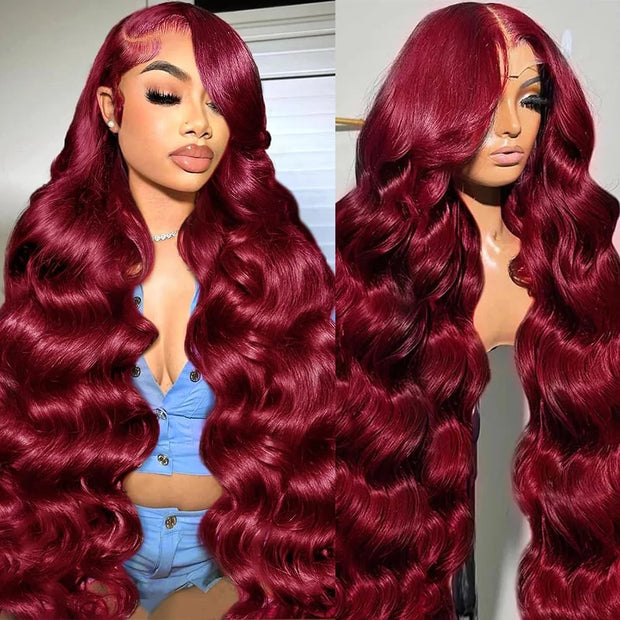 99J Burgundy HD Lace Wig