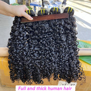 Burmese Curly Human Hair Bundles 1B 100% Human Hair For Women