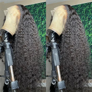 40 Inch Water Curly 13x6 HD Transparent Lace Frontal Human Hair Wigs 200% Brazilian Loose Deep Wave Glueless Wig