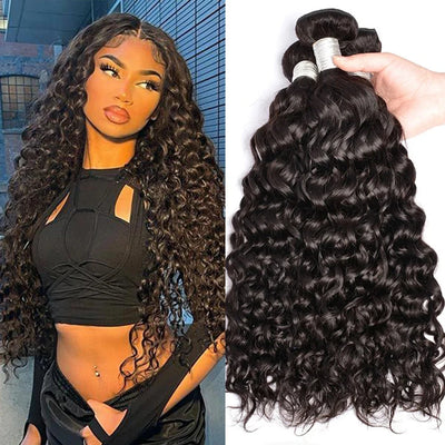 100% Unprocessed Malaysian Remy Human Hair Weave Extensions Water Wave Bundle Deals