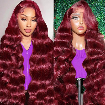 99J Burgundy HD Lace Wig