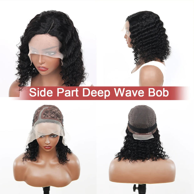 Glueless Straight Bob Wigs Highlight Hair Wear and Go 100% Human Hair Wigs 6x4 Pre Cut Lace Closure Hair Wigs Ready To Wear Bob