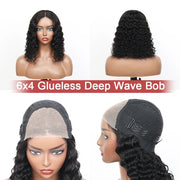 Glueless Straight Bob Wigs Highlight Hair Wear and Go 100% Human Hair Wigs 6x4 Pre Cut Lace Closure Hair Wigs Ready To Wear Bob