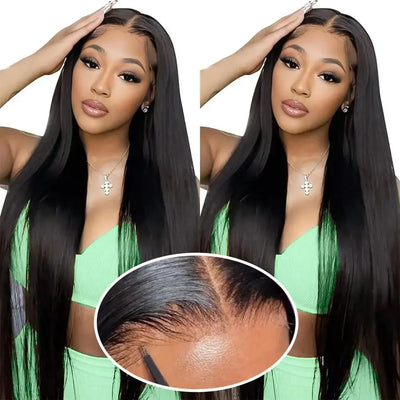 30 inch Glueless Wigs Wear and Go Pre Cut 4x4 5x5 Straight HD Lace Closure Wigs Bone Straight Glueless Human Hair Wigs