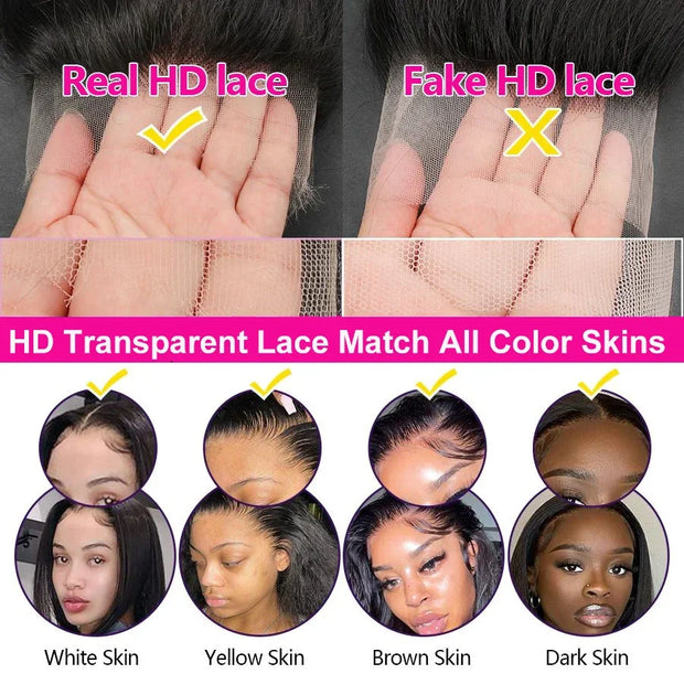 13X4 Lace Front Wig Pre Plucked Human Hair Wigs For Women Wigs Short Straight Bob Wigs Remy Brazilian Human Hair Wigs Sale 200%