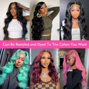 40 Inch Body Wave 13x6 Hd Lace Frontal Wig Human Hair 360 Brazilian Pre Plucked Lace 250 Density